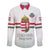 Custom Hungary Ice Hockey Family Matching Long Sleeve Bodycon Dress and Hawaiian Shirt White Style Come on Magyars
