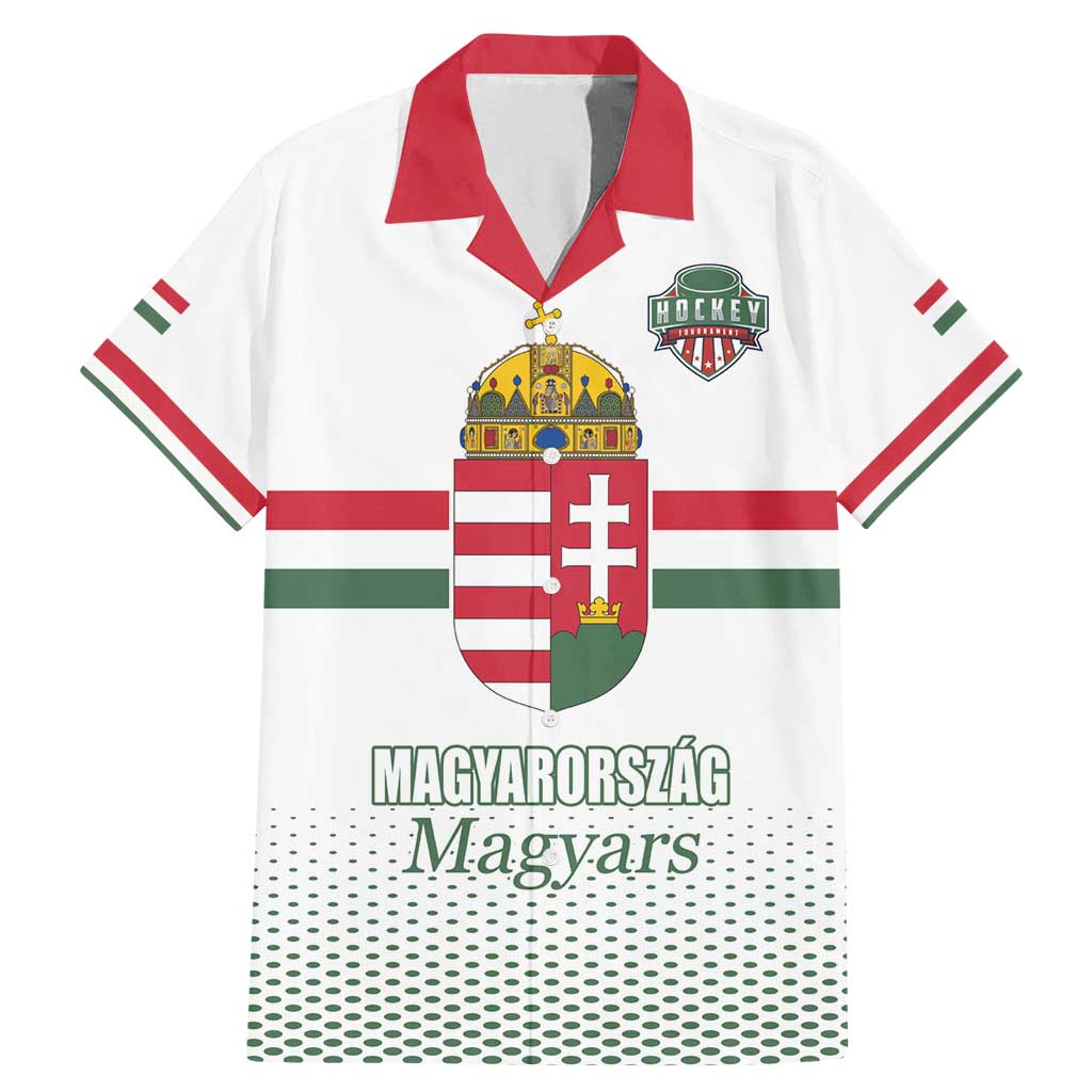 Custom Hungary Ice Hockey Family Matching Mermaid Dress and Hawaiian Shirt White Style Come on Magyars