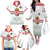 Custom Hungary Ice Hockey Family Matching Off The Shoulder Long Sleeve Dress and Hawaiian Shirt White Style Come on Magyars