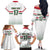 Custom Hungary Ice Hockey Family Matching Off The Shoulder Long Sleeve Dress and Hawaiian Shirt White Style Come on Magyars