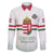 Custom Hungary Ice Hockey Family Matching Off The Shoulder Long Sleeve Dress and Hawaiian Shirt White Style Come on Magyars