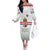 Custom Hungary Ice Hockey Family Matching Off The Shoulder Long Sleeve Dress and Hawaiian Shirt White Style Come on Magyars