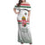 Custom Hungary Ice Hockey Family Matching Off Shoulder Maxi Dress and Hawaiian Shirt White Style Come on Magyars