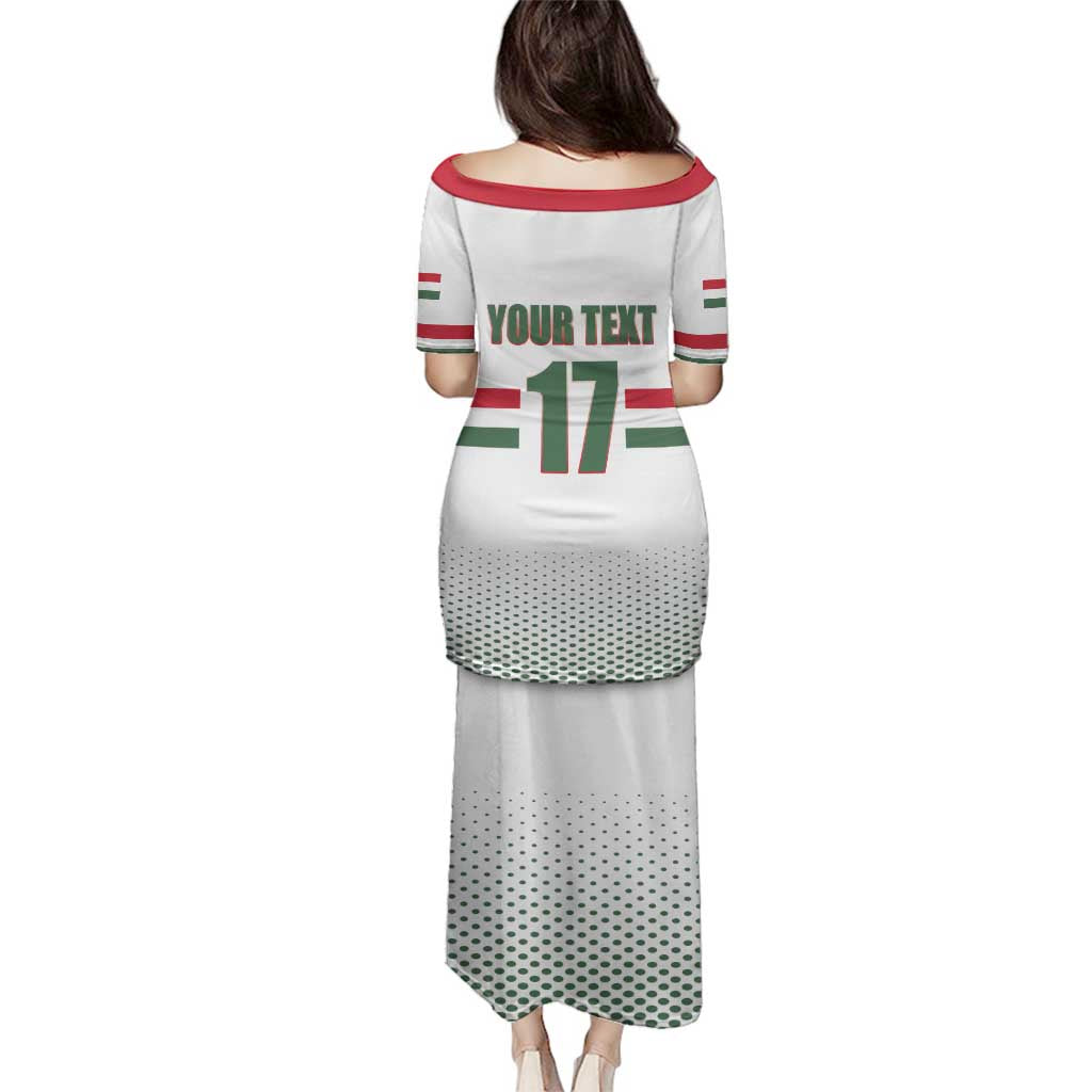 Custom Hungary Ice Hockey Family Matching Puletasi and Hawaiian Shirt White Style Come on Magyars