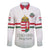 Custom Hungary Ice Hockey Family Matching Short Sleeve Bodycon Dress and Hawaiian Shirt White Style Come on Magyars