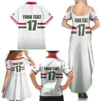 Custom Hungary Ice Hockey Family Matching Summer Maxi Dress and Hawaiian Shirt White Style Come on Magyars