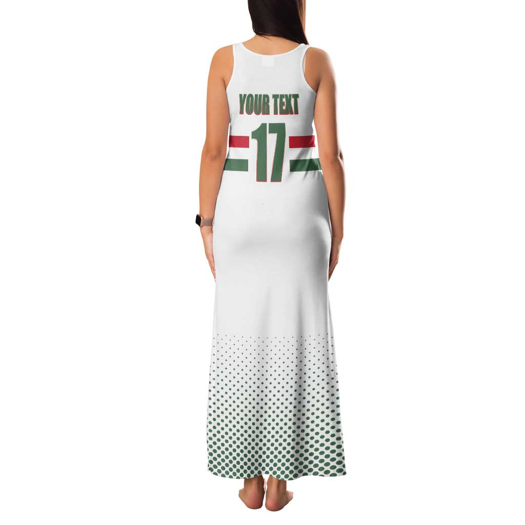 Custom Hungary Ice Hockey Family Matching Tank Maxi Dress and Hawaiian Shirt White Style Come on Magyars
