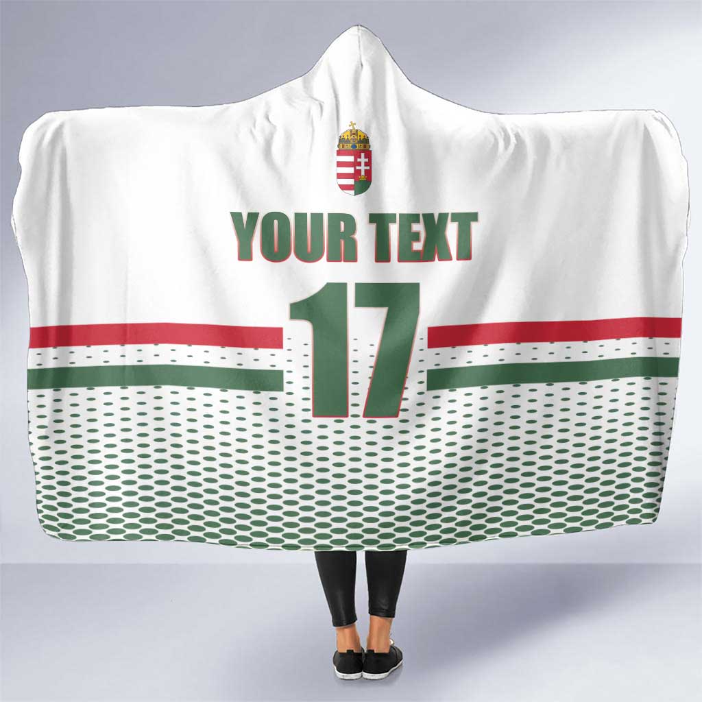 Custom Hungary Ice Hockey Hooded Blanket White Style Come on Magyars