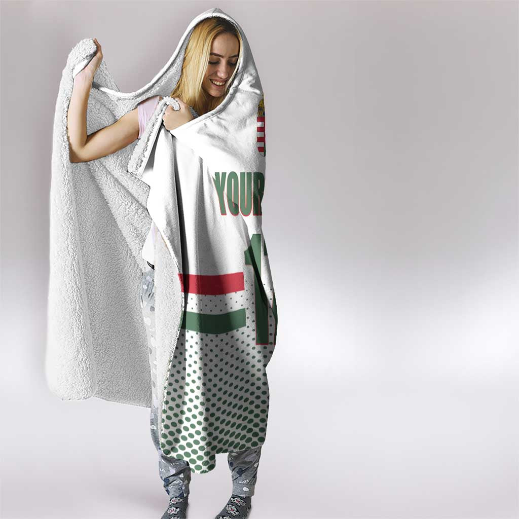 Custom Hungary Ice Hockey Hooded Blanket White Style Come on Magyars