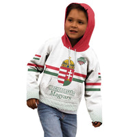 Custom Hungary Ice Hockey Kid Hoodie White Style Come on Magyars