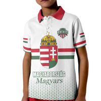 Custom Hungary Ice Hockey Kid Polo Shirt White Style Come on Magyars