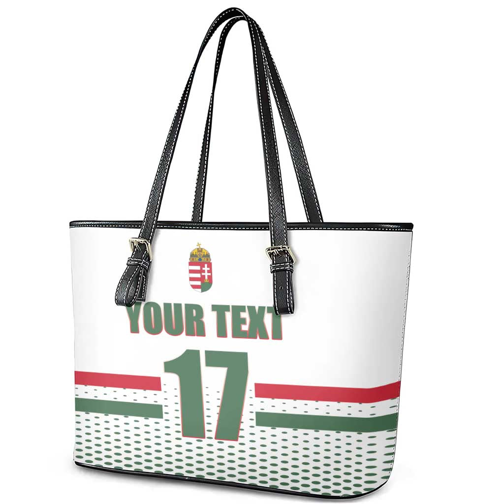 Custom Hungary Ice Hockey Leather Tote Bag White Style Come on Magyars