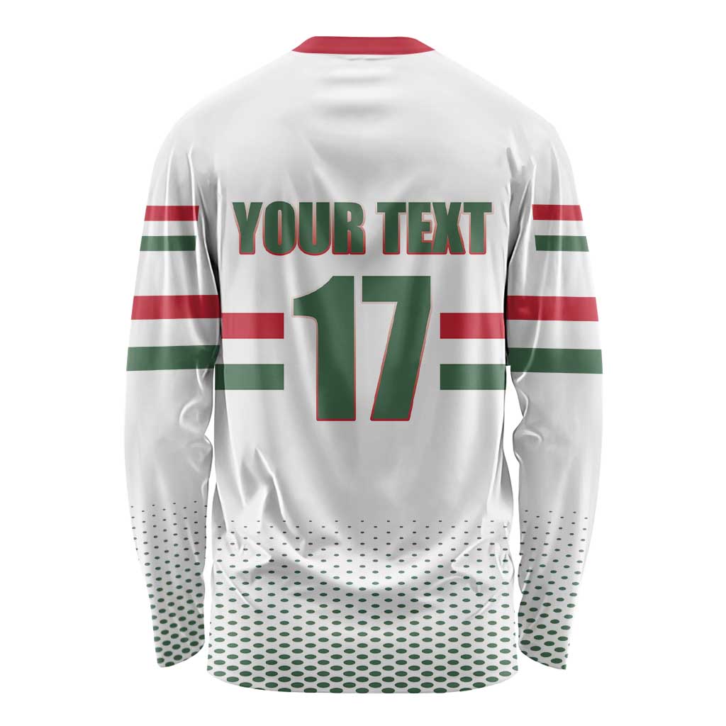 Custom Hungary Ice Hockey Long Sleeve Shirt White Style Come on Magyars
