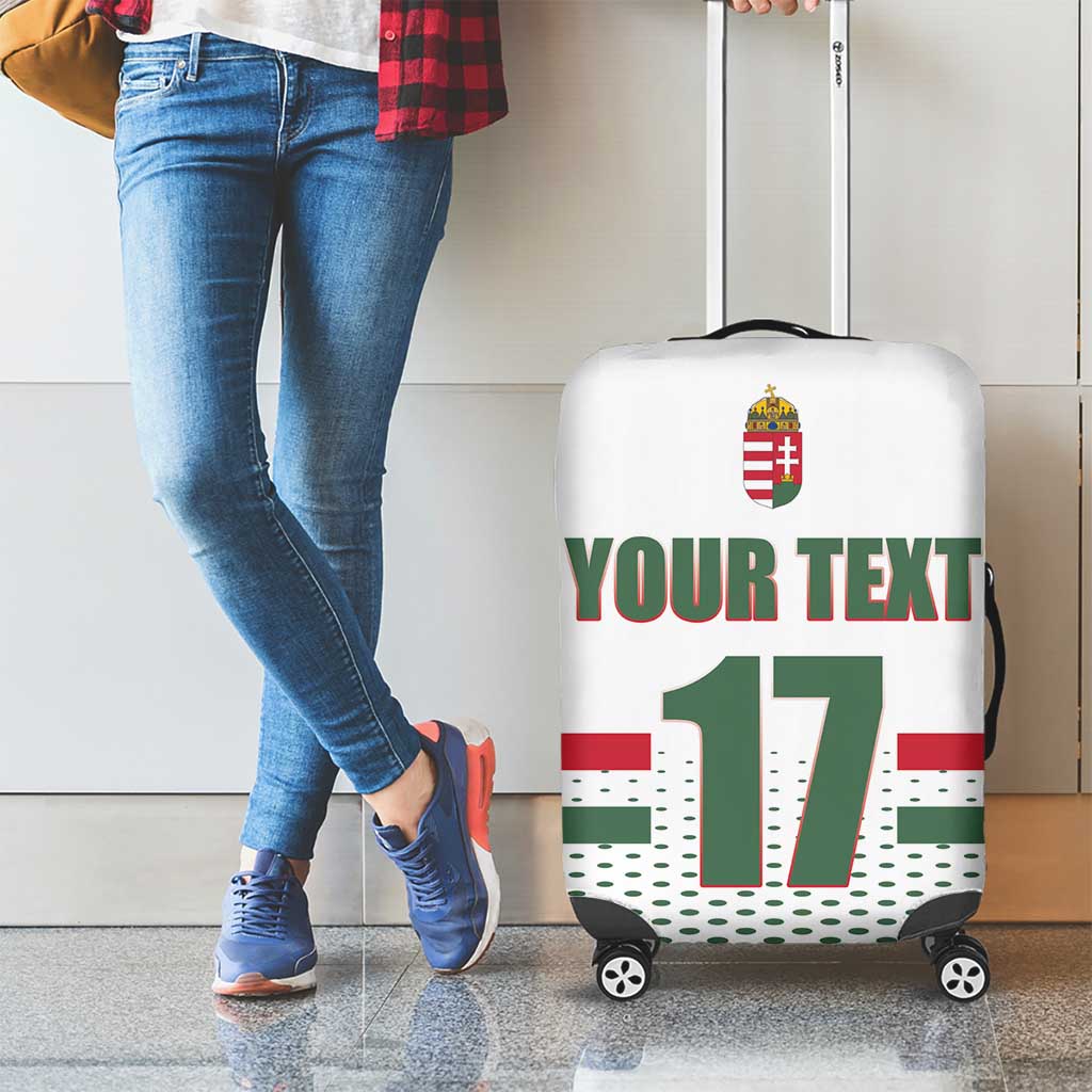 Custom Hungary Ice Hockey Luggage Cover White Style Come on Magyars