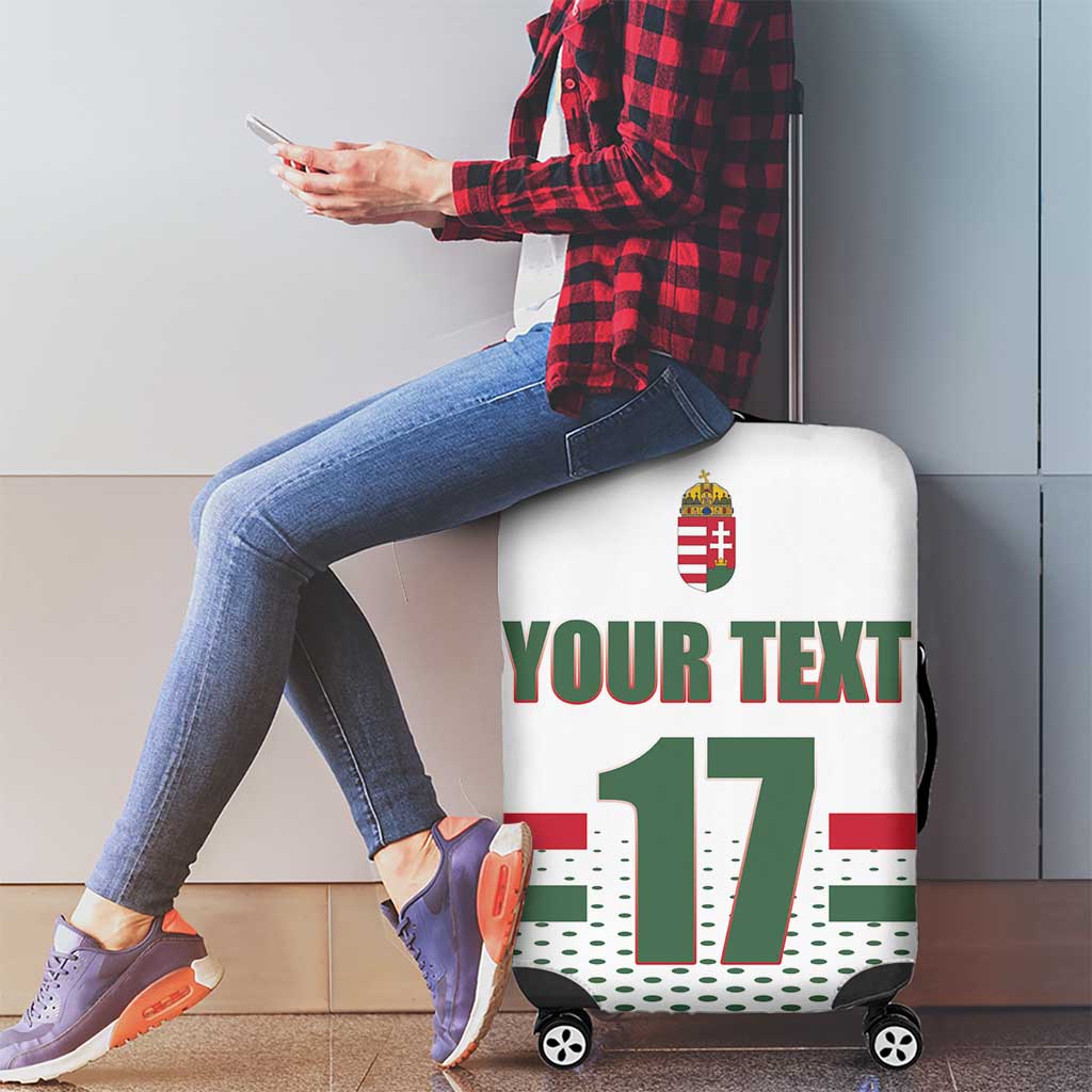 Custom Hungary Ice Hockey Luggage Cover White Style Come on Magyars