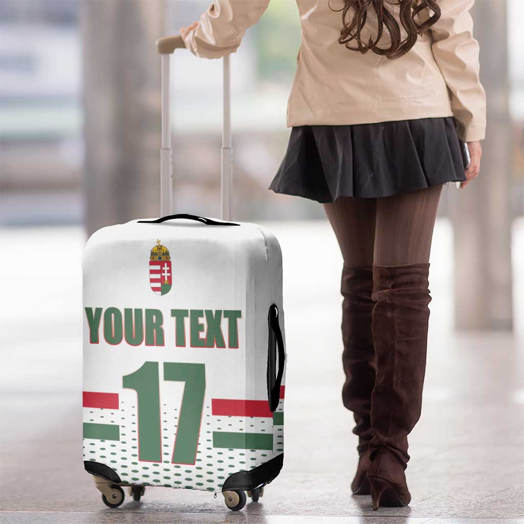 Custom Hungary Ice Hockey Luggage Cover White Style Come on Magyars