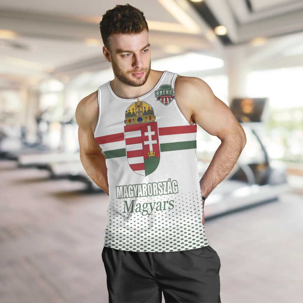 Custom Hungary Ice Hockey Men Tank Top White Style Come on Magyars