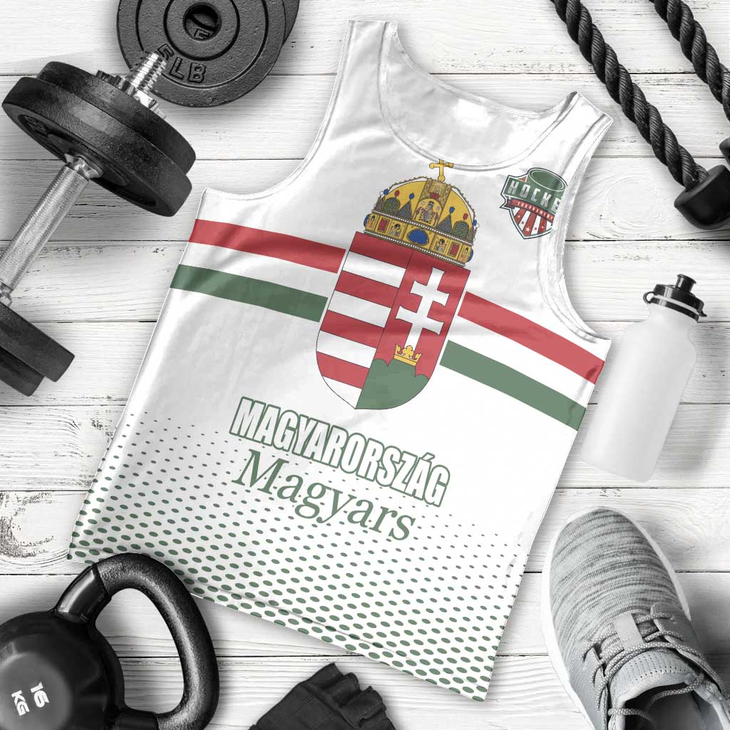 Custom Hungary Ice Hockey Men Tank Top White Style Come on Magyars