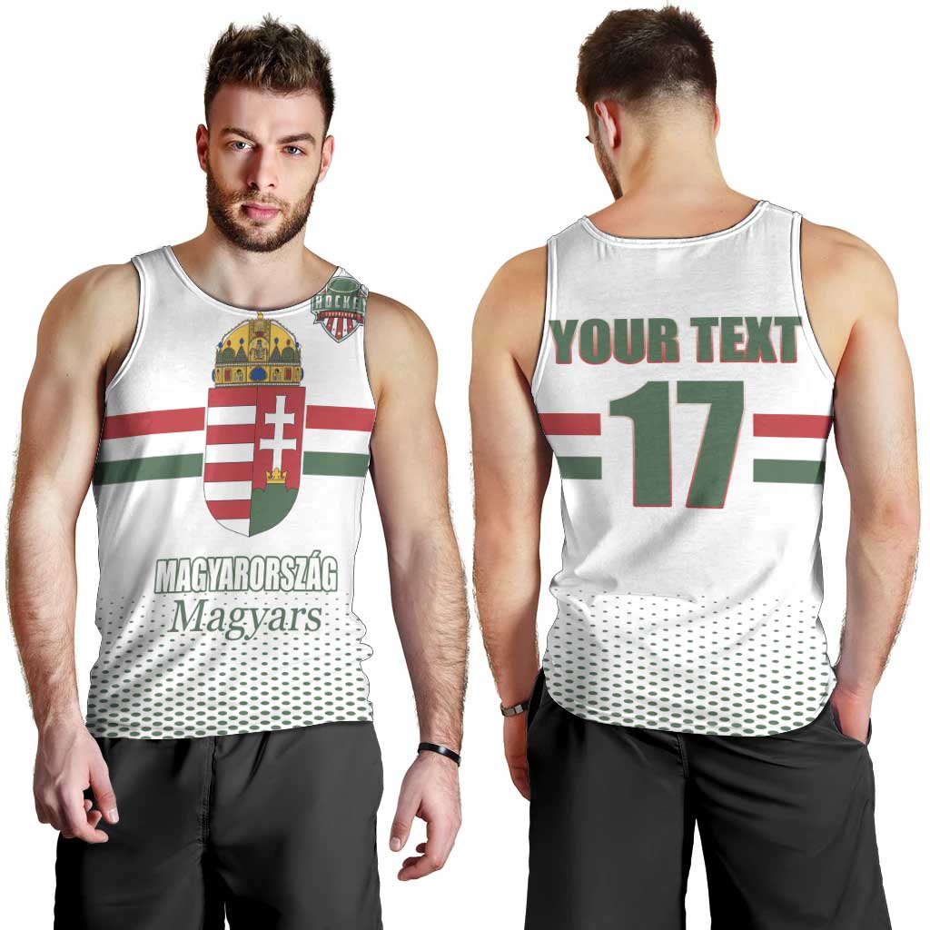 Custom Hungary Ice Hockey Men Tank Top White Style Come on Magyars