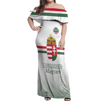 Custom Hungary Ice Hockey Off Shoulder Maxi Dress White Style Come on Magyars