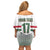 Custom Hungary Ice Hockey Off Shoulder Short Dress White Style Come on Magyars