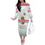 Custom Hungary Ice Hockey Off The Shoulder Long Sleeve Dress White Style Come on Magyars