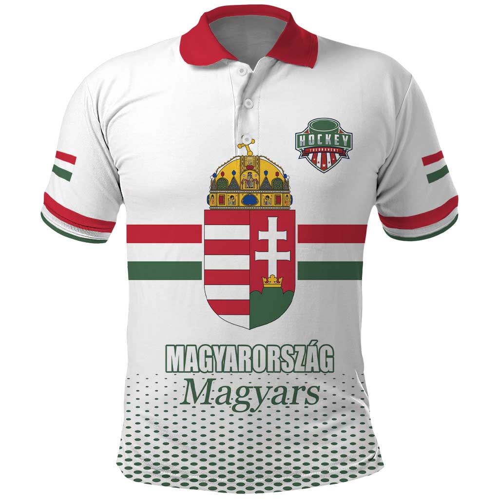 Custom Hungary Ice Hockey Polo Shirt White Style Come on Magyars