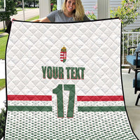 Custom Hungary Ice Hockey Quilt White Style Come on Magyars