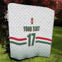 Custom Hungary Ice Hockey Quilt White Style Come on Magyars