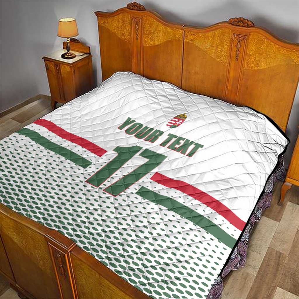 Custom Hungary Ice Hockey Quilt White Style Come on Magyars