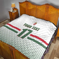 Custom Hungary Ice Hockey Quilt White Style Come on Magyars