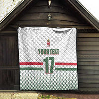 Custom Hungary Ice Hockey Quilt White Style Come on Magyars