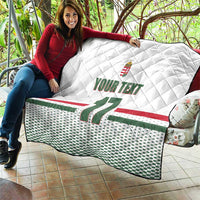 Custom Hungary Ice Hockey Quilt White Style Come on Magyars