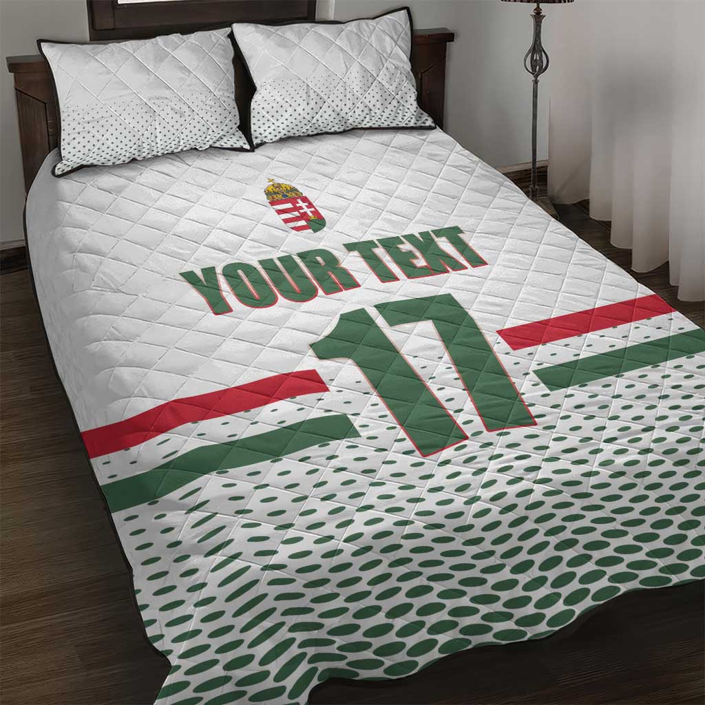 Custom Hungary Ice Hockey Quilt Bed Set White Style Come on Magyars