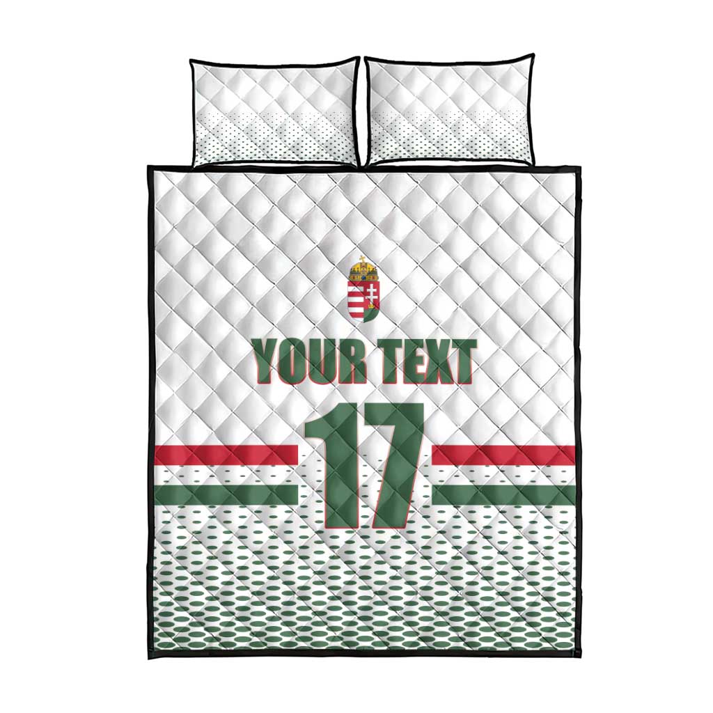 Custom Hungary Ice Hockey Quilt Bed Set White Style Come on Magyars