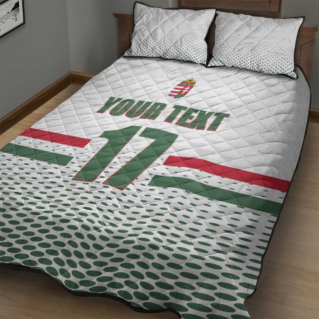 Custom Hungary Ice Hockey Quilt Bed Set White Style Come on Magyars