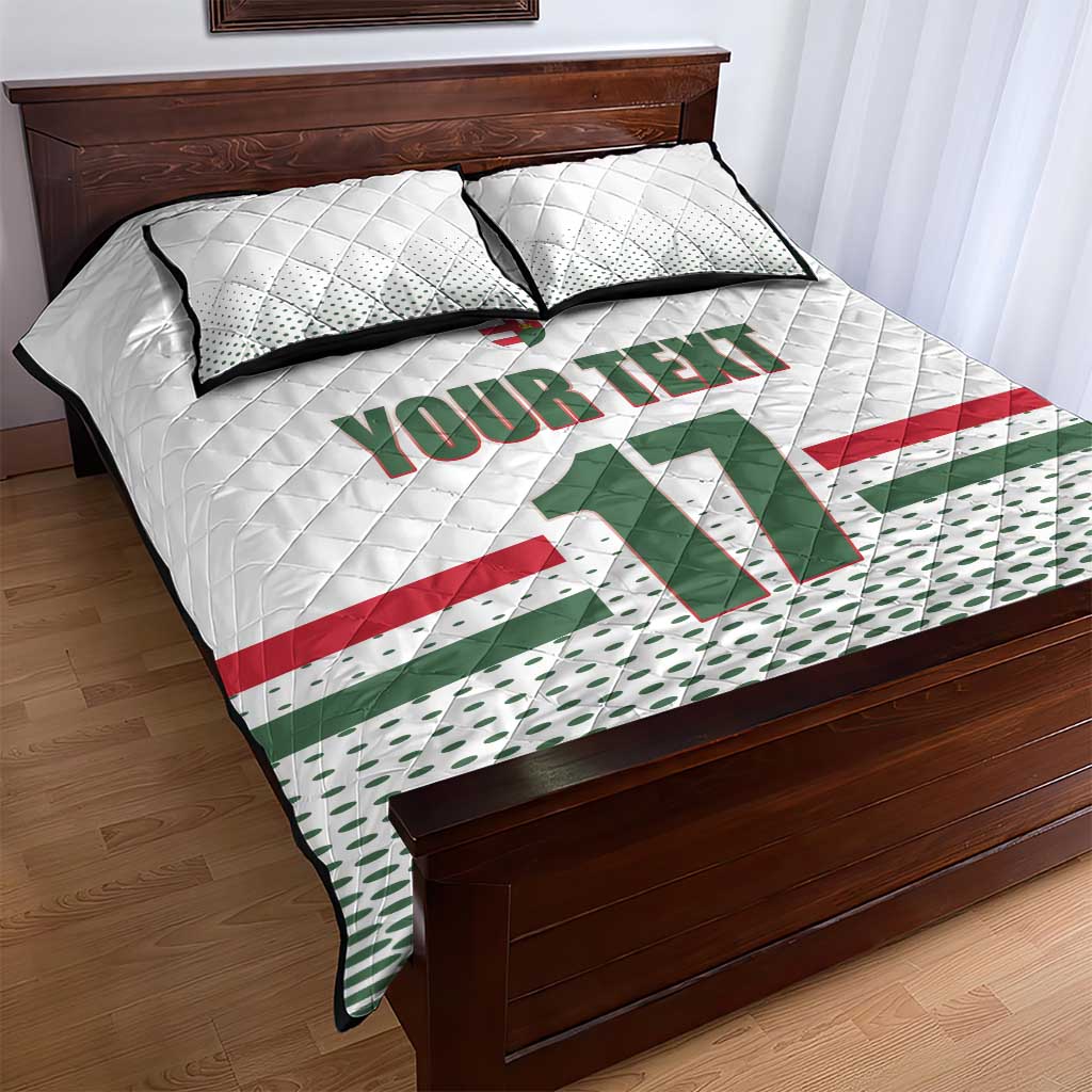 Custom Hungary Ice Hockey Quilt Bed Set White Style Come on Magyars