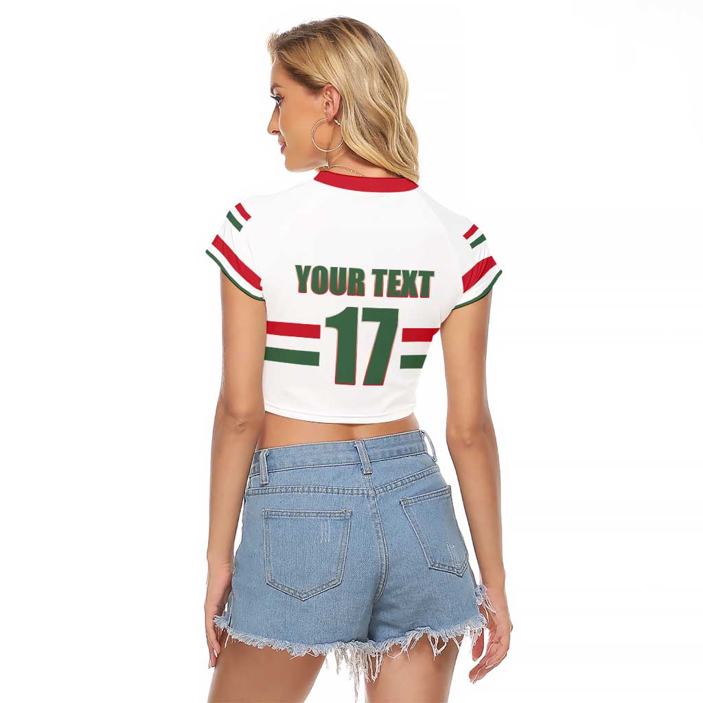 Custom Hungary Ice Hockey Raglan Cropped T Shirt White Style Come on Magyars
