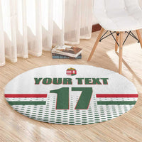 Custom Hungary Ice Hockey Round Carpet White Style Come on Magyars