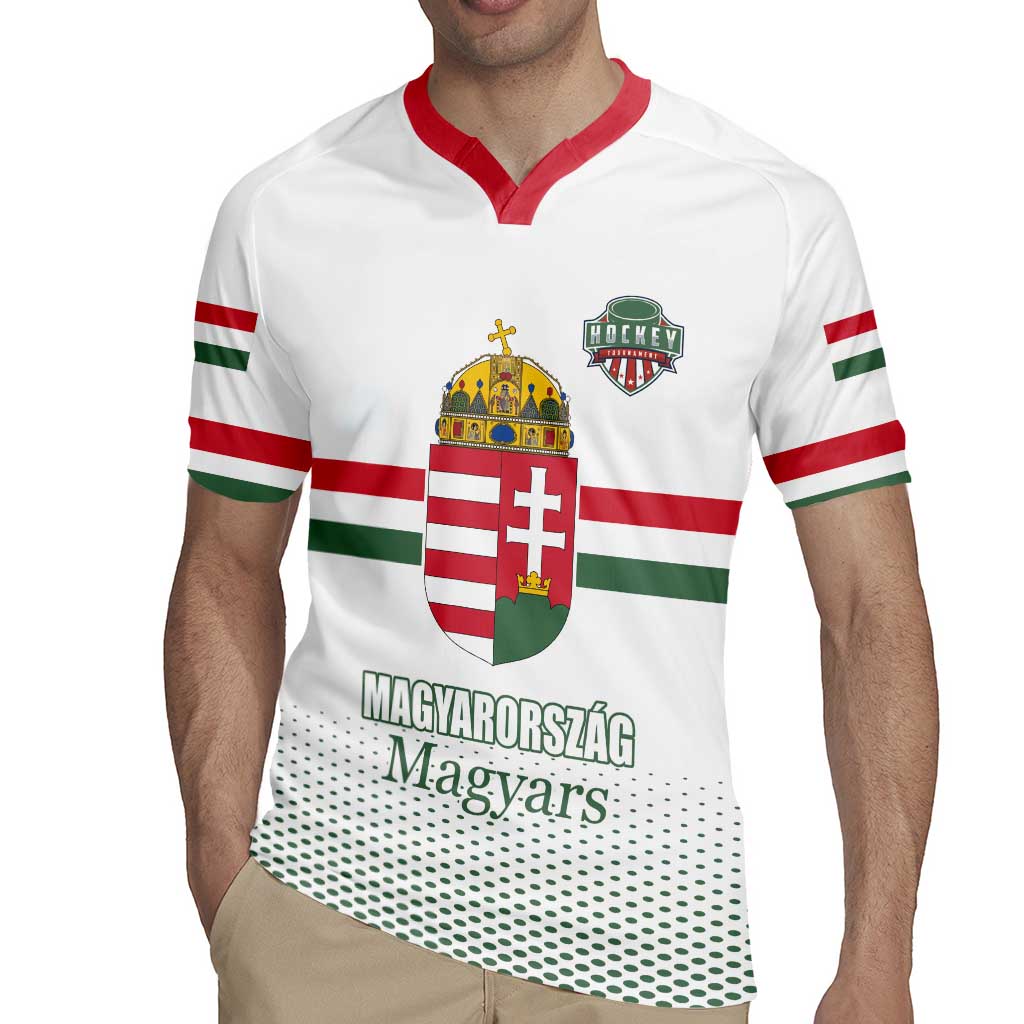 Custom Hungary Ice Hockey Rugby Jersey White Style Come on Magyars
