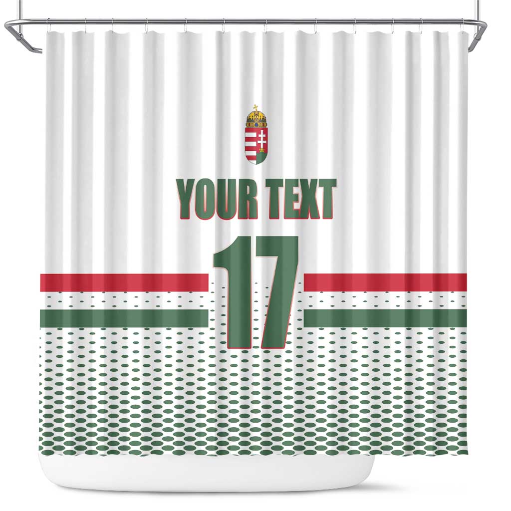 Custom Hungary Ice Hockey Shower Curtain White Style Come on Magyars