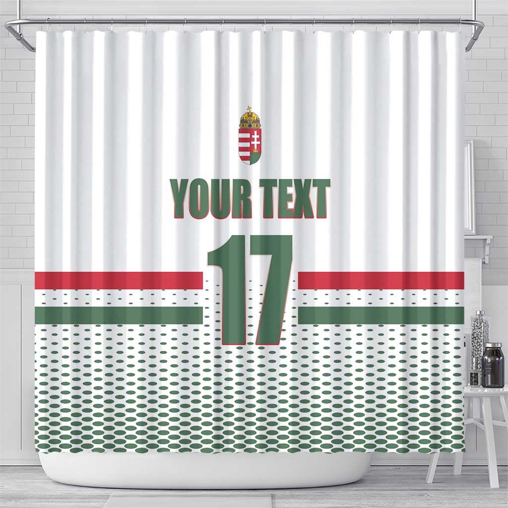 Custom Hungary Ice Hockey Shower Curtain White Style Come on Magyars