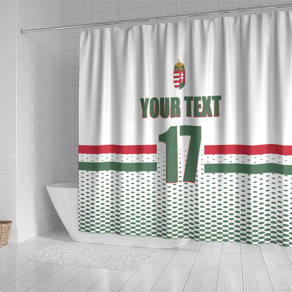 Custom Hungary Ice Hockey Shower Curtain White Style Come on Magyars