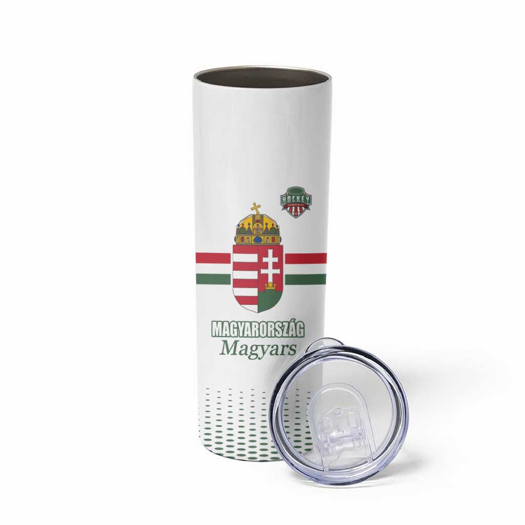 Custom Hungary Ice Hockey Skinny Tumbler White Style Come on Magyars