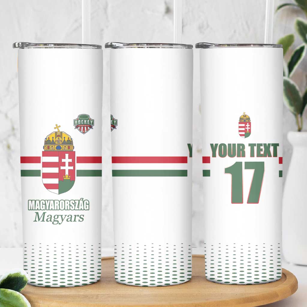 Custom Hungary Ice Hockey Skinny Tumbler White Style Come on Magyars