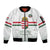 Custom Hungary Ice Hockey Sleeve Zip Bomber Jacket White Style Come on Magyars