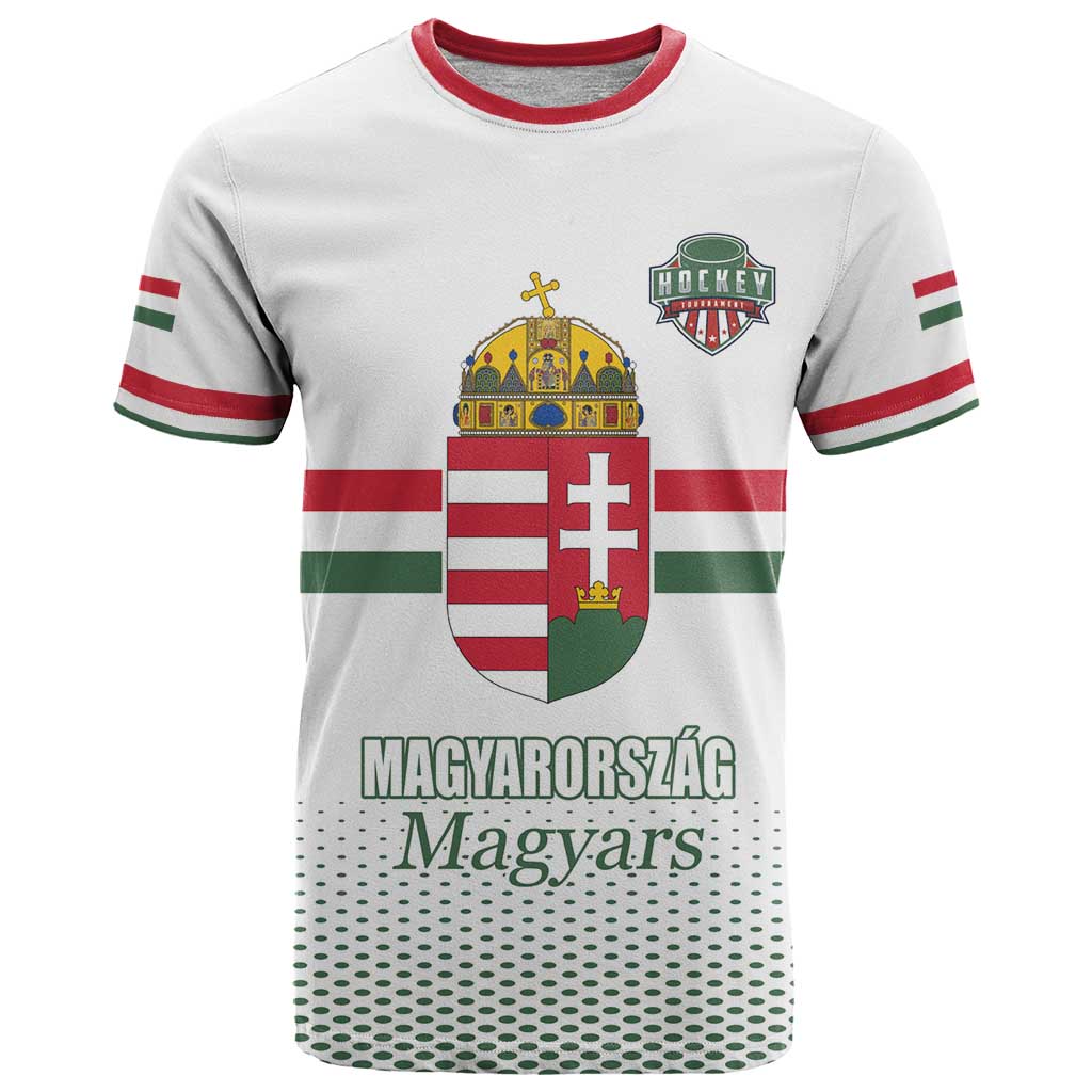 Custom Hungary Ice Hockey T Shirt White Style Come on Magyars