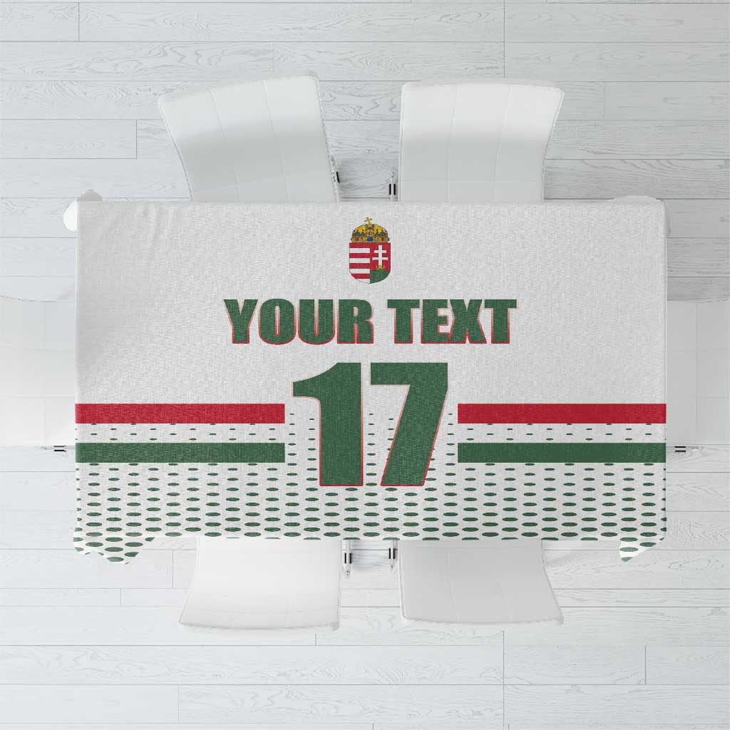 Custom Hungary Ice Hockey Tablecloth White Style Come on Magyars