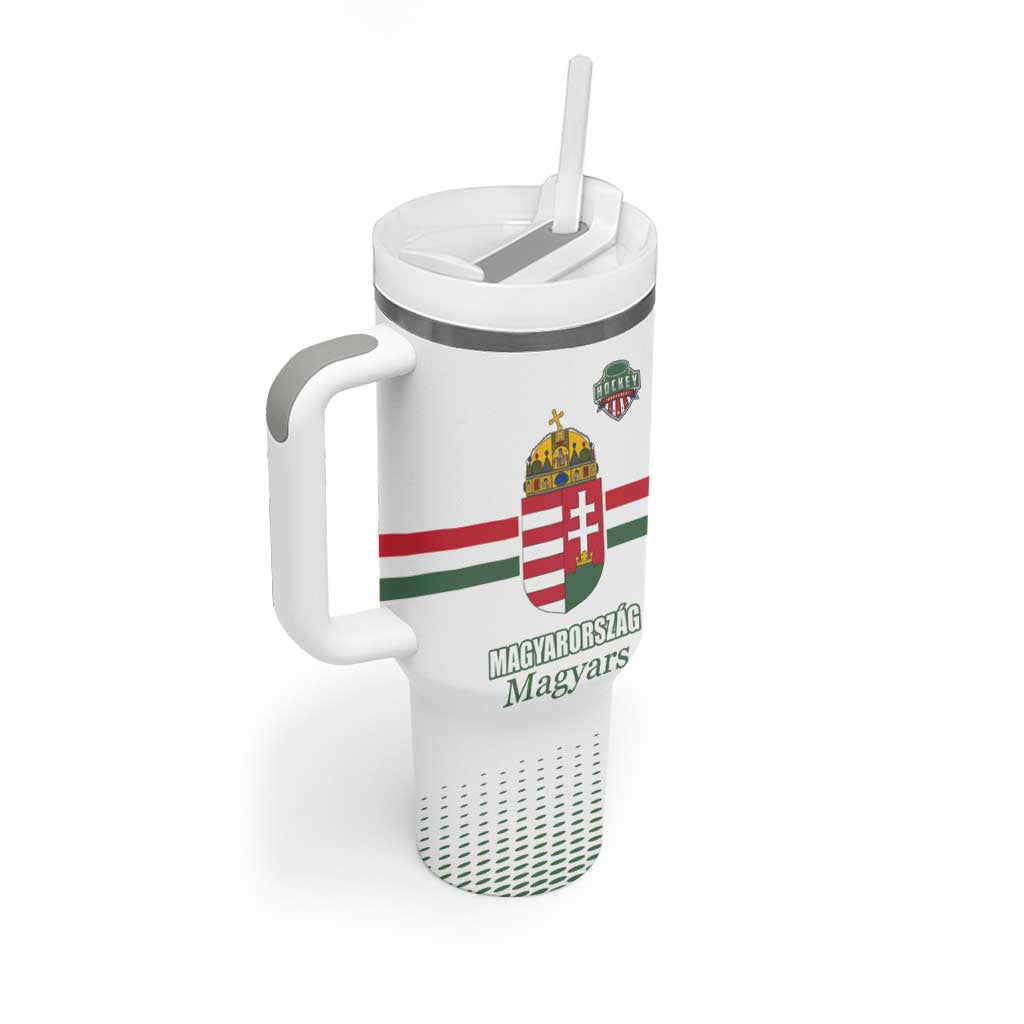 Custom Hungary Ice Hockey Tumbler With Handle White Style Come on Magyars