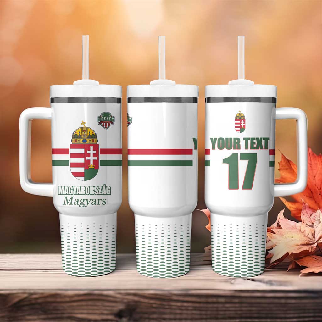 Custom Hungary Ice Hockey Tumbler With Handle White Style Come on Magyars